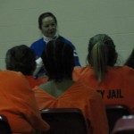 Jan speaking with the women inmates